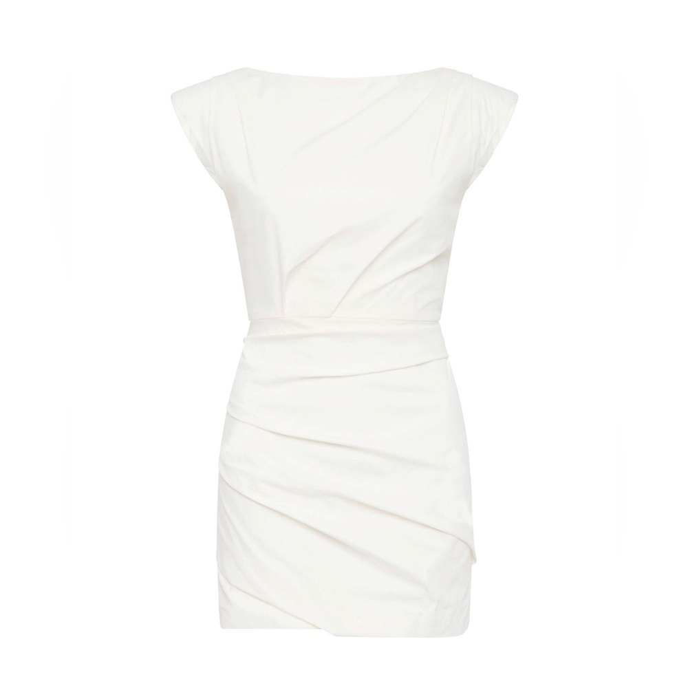 NWT ST.AGNI Bateau Tuck Mini Dress White Sleeveless XS Extra Small - Picture 5 of 10